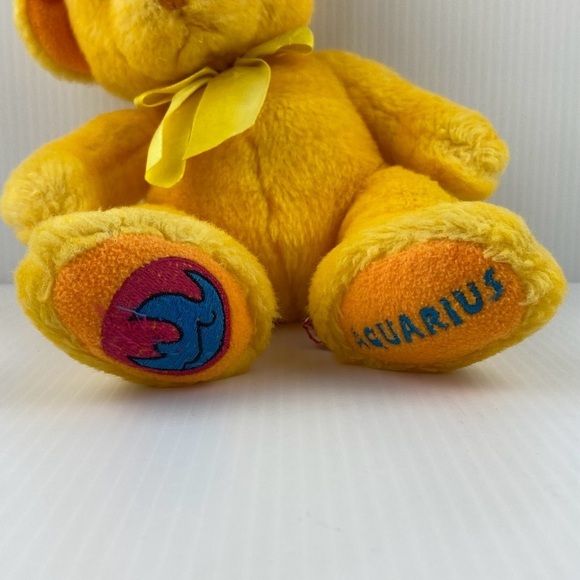 Russ Aquarius Bear Plush 7 inch Seated Yellow Teddy Bear - Picture 6 of 12